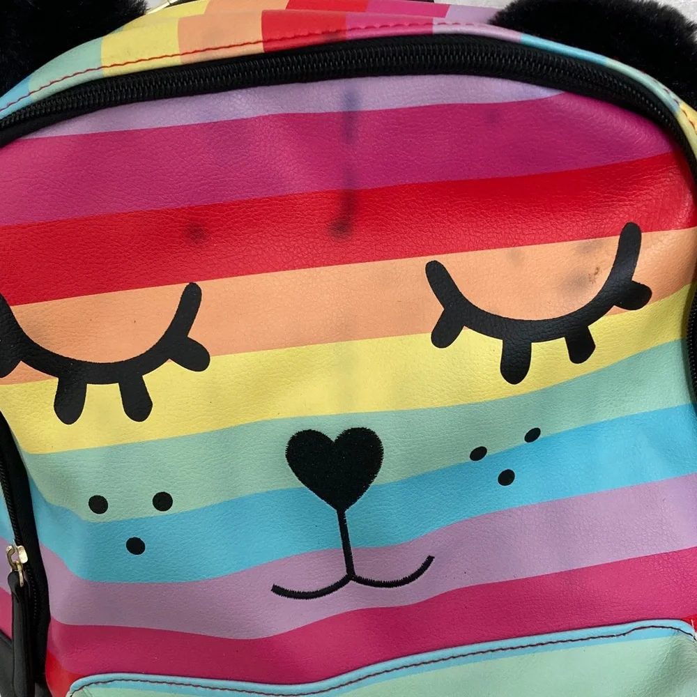 Betsey Johnson Rainbow Striped Kids Backpack